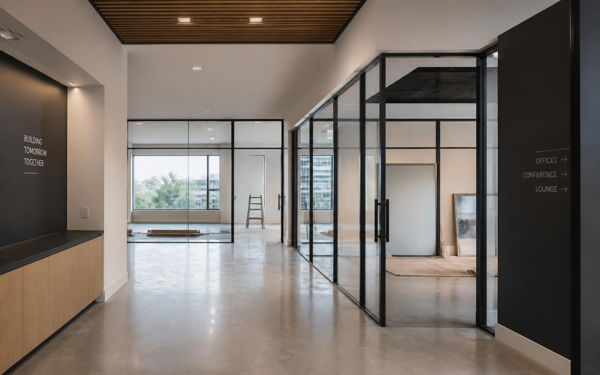Existing tenant space before and after interior build-out — after