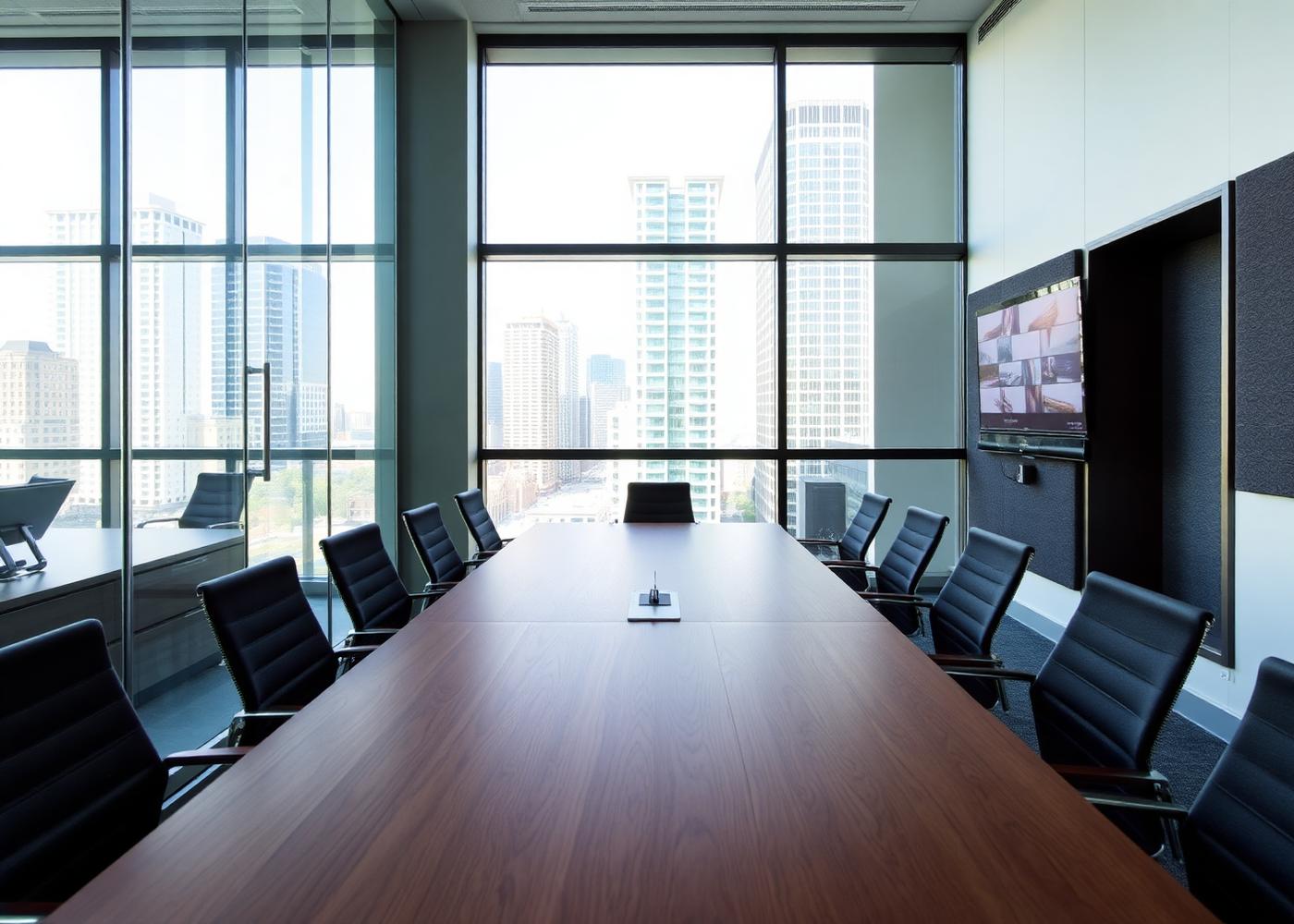 Corporate conference room interior